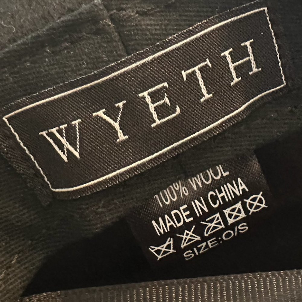 Wyeth hat, black, leopard print band